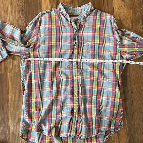 J.Crew Madras Men's XL Plaid Long Sleeve Casual Button Down Shirt - Multicolor - Picture 4 of 9